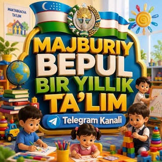 Telegram profile photo for "MAJBURIY BEPUL BIR YILLIK TA'LIM" KANALI✍✍✍