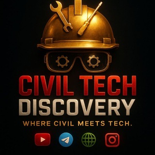 Telegram profile photo for CIVIL TECH DISCOVERY | Soil mechanics notes 🤎 SURVEYING NOTES | BUILDING MATERIAL NOTES,OCF,Fluid mechanic, Irrigation,Som,Rcc