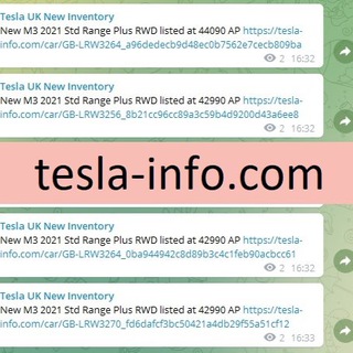 Telegram profile photo for Tesla Canada New Inventory