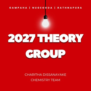 Telegram profile photo for 2027 DISCUSSION | CHEMISTRY | CHARITHA DISSANAYAKE | GROUP