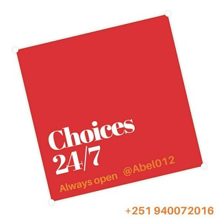 Telegram profile photo for Choices 24/7