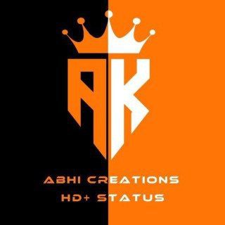 Telegram profile photo for ABHI CREATIONS 🧡 HD STATUS