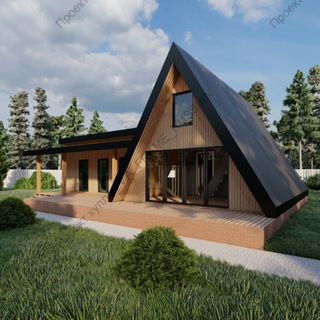 Telegram profile photo for A_frame_catalog - готовые проекты каркасных домов A-frame barn