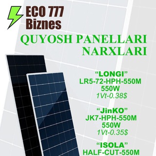 Telegram profile photo for Quyosh Panellar o'ptom
