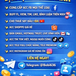 Telegram profile photo for Dịch vụ mạng xã hội 🪙