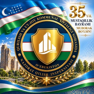 Telegram profile photo for QASHQADARYO QURILISH VA UY-JOY KOMMUNAL NAZORAT INSPEKSIYASI
