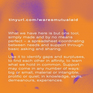 Telegram profile photo for Mutual Aid and Community Solidarity – wares