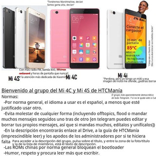 Telegram group profile photo for 👩💻 Mi4C/S: LEER FOTO DEL GRUPO / ROMs chinas bloquean bootloader!!