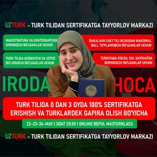Telegram profile photo for TÜRKÇE KONUŞ VE 100% SERTİFİKA AL