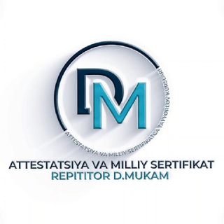 Telegram profile photo for Attestatsiya | Milliy Sertifikat | Repititor D.Mukam