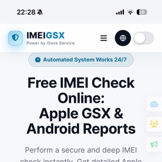 Telegram profile photo for imeigsx.com Official Channel