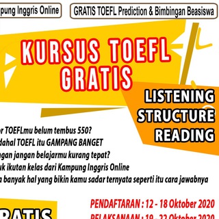 Telegram profile photo for KURSUS TOEFL GRATIS
