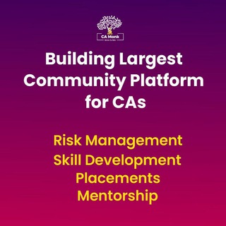 Telegram profile photo for CA Monk (CA Community|CA Students|CA Jobs|CA Members)