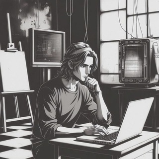 Telegram profile photo for creative intelligence | henry's art diary