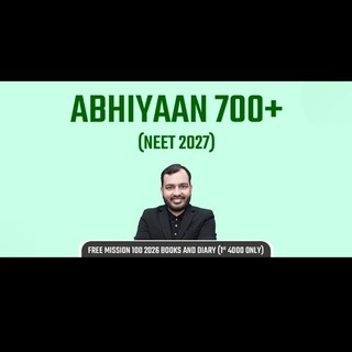 Telegram profile photo for Abhiyaan 700 + (NEET 2027)