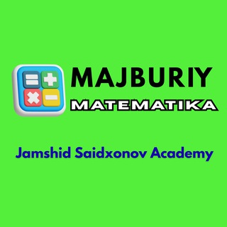 Telegram profile photo for Majburiy Matematika | Jamshid Saidxonov