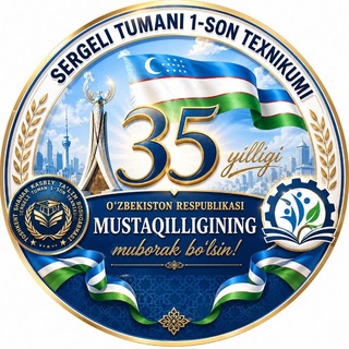 Telegram profile photo for SERGELI TUMAN 1-SON TEXNIKUMI