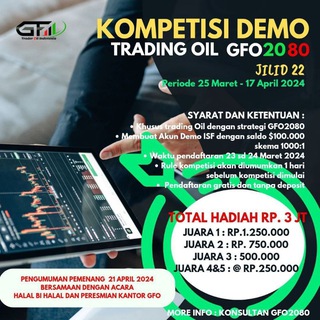 Telegram profile photo for KOMPETISI DEMO GFO2080 JILID 22