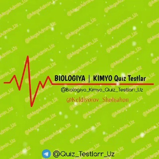 Telegram profile photo for BIOLOGIYA | KIMYO Quiz Testlar