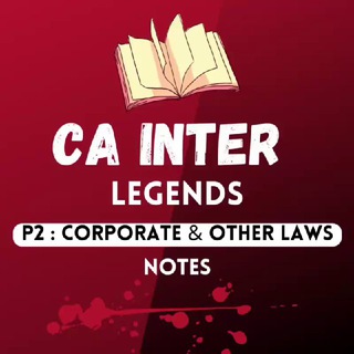 Telegram profile photo for P2 Corporate & Other Laws : CA Inter Notes