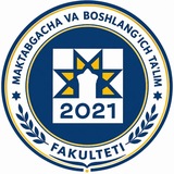 Telegram profile photo for BuxDPI Maktabgacha va boshlang‘ich ta'lim fakulteti