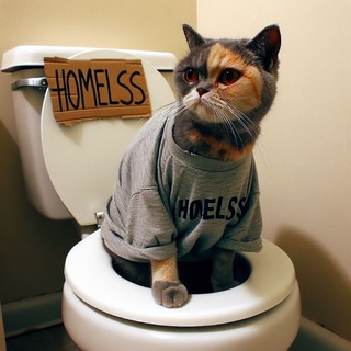 Telegram profile photo for homeless🐱
