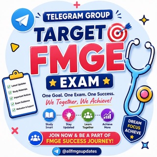 Telegram profile photo for Target 🎯 FMGE Exam