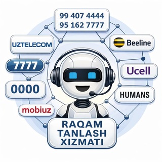 Telegram profile photo for Raqam Tanlash Xizmati
