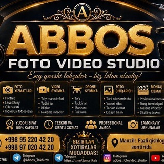 Telegram profile photo for Abbos Foto Video Studio ☎️952204220