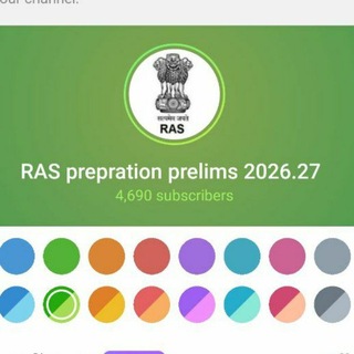 Telegram profile photo for RAS prepration prelims 2026.27