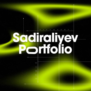 Telegram profile photo for Sadiraliyev Portfolio