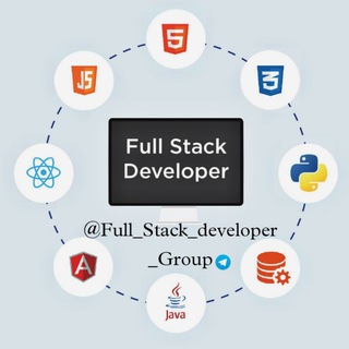 Telegram profile photo for Full Stack Developer Group - Html - Css - Javascript - Php - Java - Python - React Js - React Native - Node Js - Angular