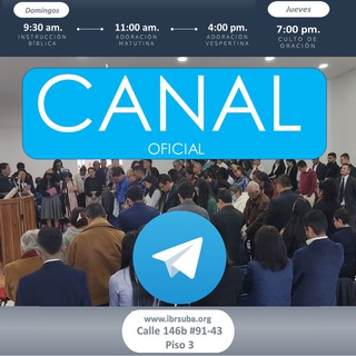 Telegram profile photo for CANAL Iglesia Bautista Reformada de Suba ⛪️