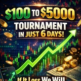 Telegram profile photo for 100$ To 5000$ Tournament in Juts 6 Days