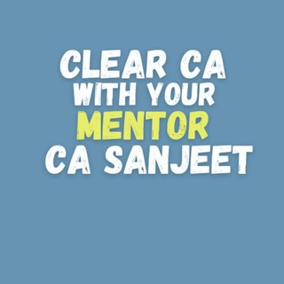 Telegram profile photo for CA EXAM Notes and Guidance by CA SANJEET KR ππ