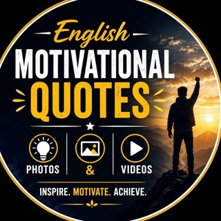 Telegram profile photo for English Motivational Quotes/Photos/Videos ❤️