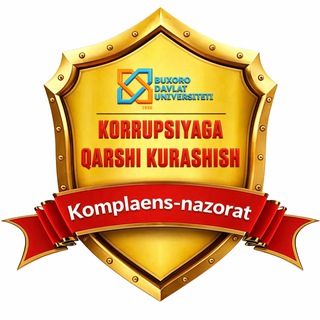 Telegram profile photo for BuxDU Korrupsiyaga qarshi kurashish "Komplaens-nazorat" tizimini boshqarish bo'limi