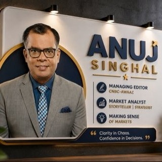 Telegram profile photo for Anuj Singhal CNBC Awaaz Managing Editor