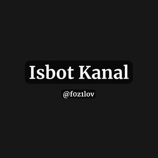 Telegram profile photo for Isbot Kanal @f0z1lov