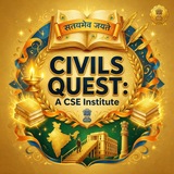 Telegram profile photo for Civils Quest: CSE Institute l UPSC UPPCS RO ARO GS MPPSC BPSC RPSC UKPSC