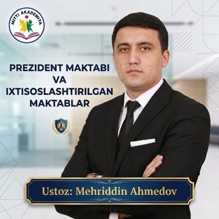 Telegram profile photo for MATEMATIKA | Mehriddin Ahmedov | KITAB |