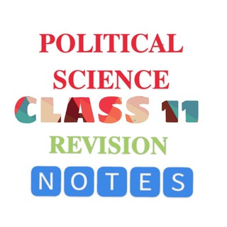 Telegram profile photo for Class 11th Political Science Notes