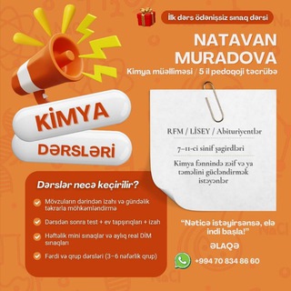 Telegram profile photo for KiMYA TESTLERi(Natavan Muradova)💚🌼