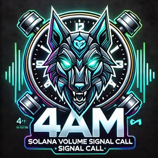 Telegram profile photo for 4AM Solana Volume Signal