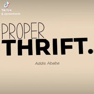 Telegram profile photo for Proper Thrift | ፕሮፐር ቦንዳ