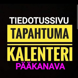 Telegram profile photo for TAPAHTUMAKALENTERI TIEDOTUS- JA INFO KANAVA