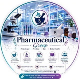 Telegram group profile photo for Pharmaceutical group ⚕️💊