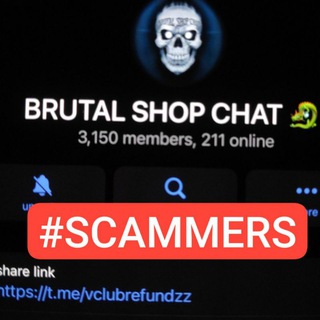 Telegram profile photo for BrutalShop (@vclubrefundzz) Scammers