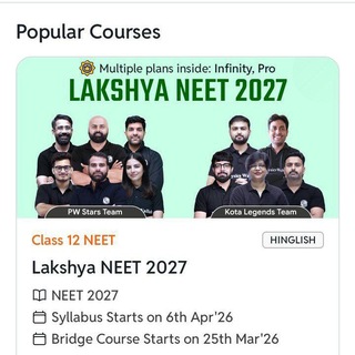 Telegram profile photo for LAKSHYA NEET 2027