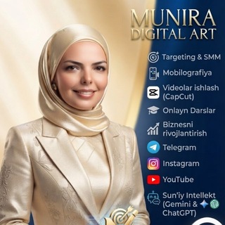 Telegram profile photo for 💎 MUNIRA DIGITAL ART ✨